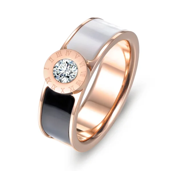 Bague Lokaer R17033 — chiffres romains et éclat