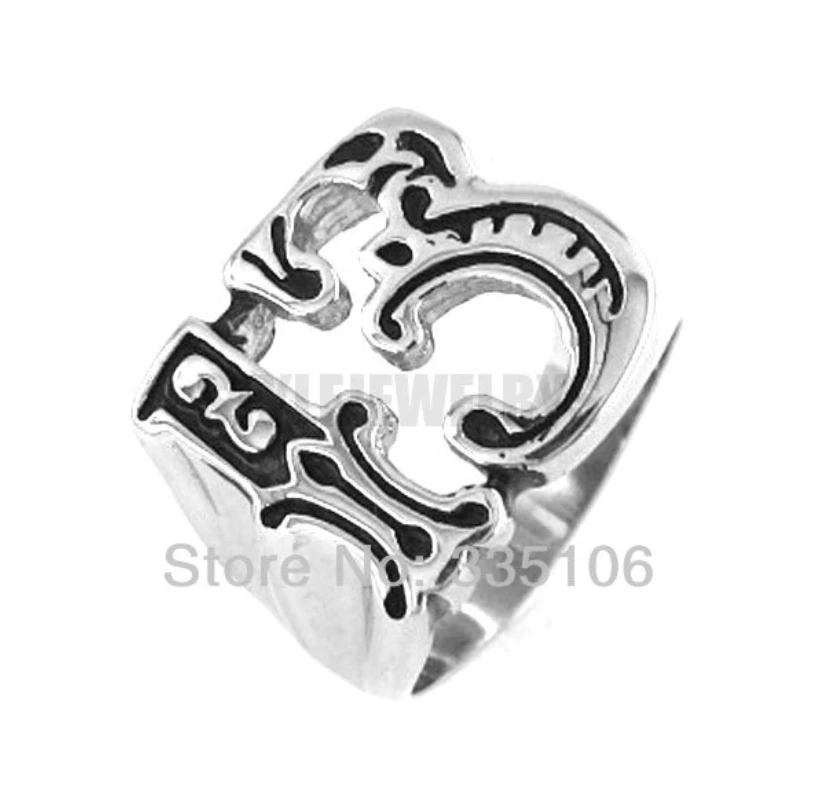 Bague XIII en relief — acier inoxydable — vue 4
