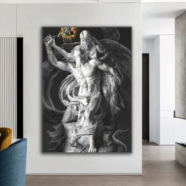 Toile ange guerrier — impression sans cadre