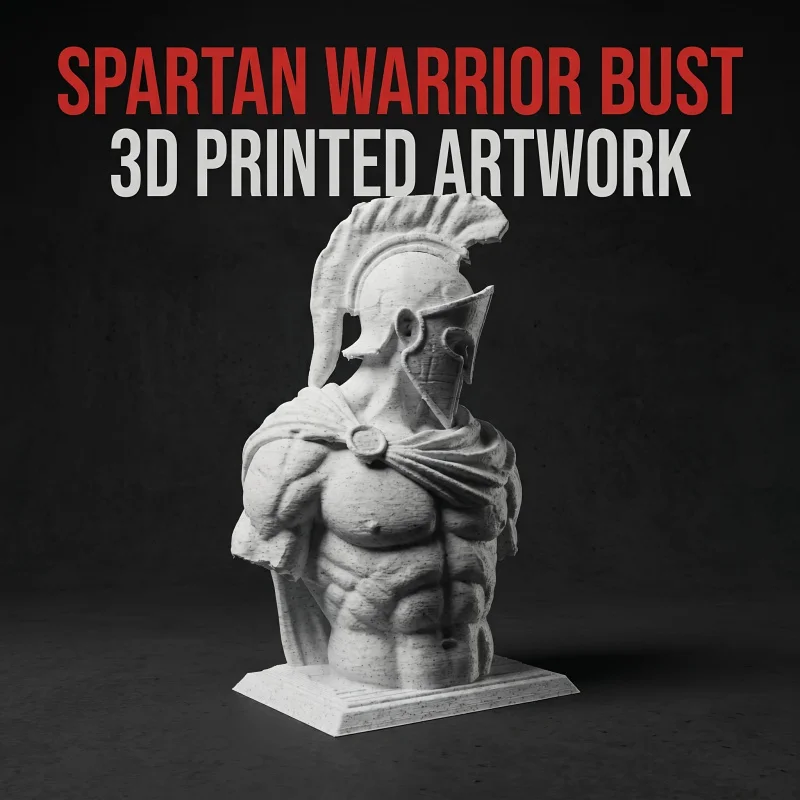 Bustes de guerriers spartiates — collection 3D — vue 2