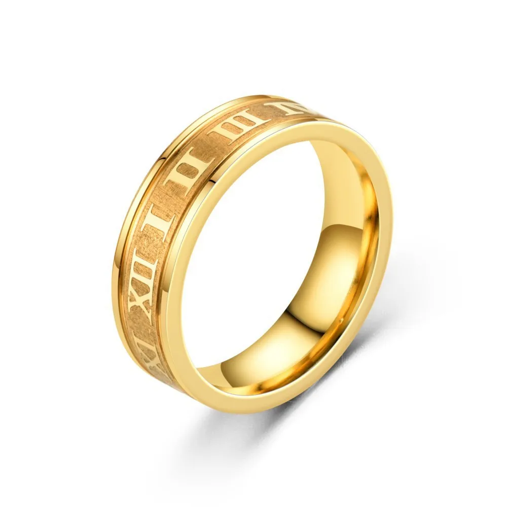 Anneau chiffres romains — acier, 6 mm — vue 4