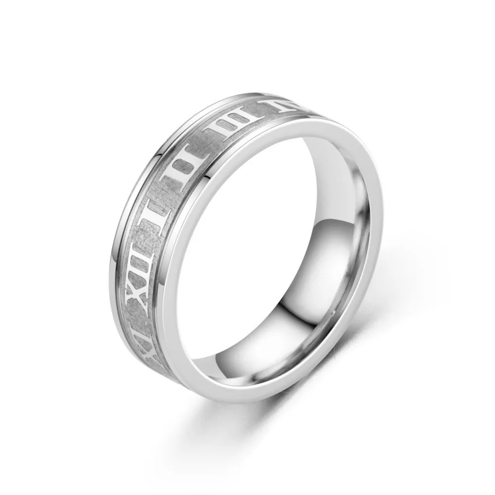 Anneau chiffres romains — acier, 6 mm — vue 5