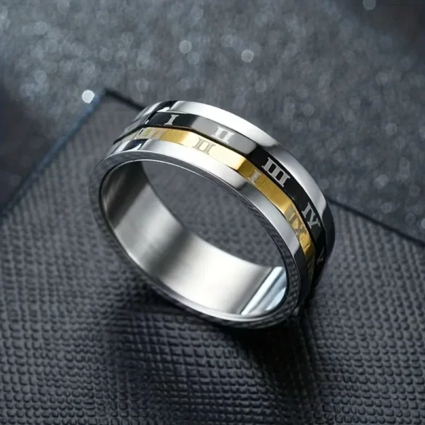 Bague à chiffres romains rotatifs — 8 mm