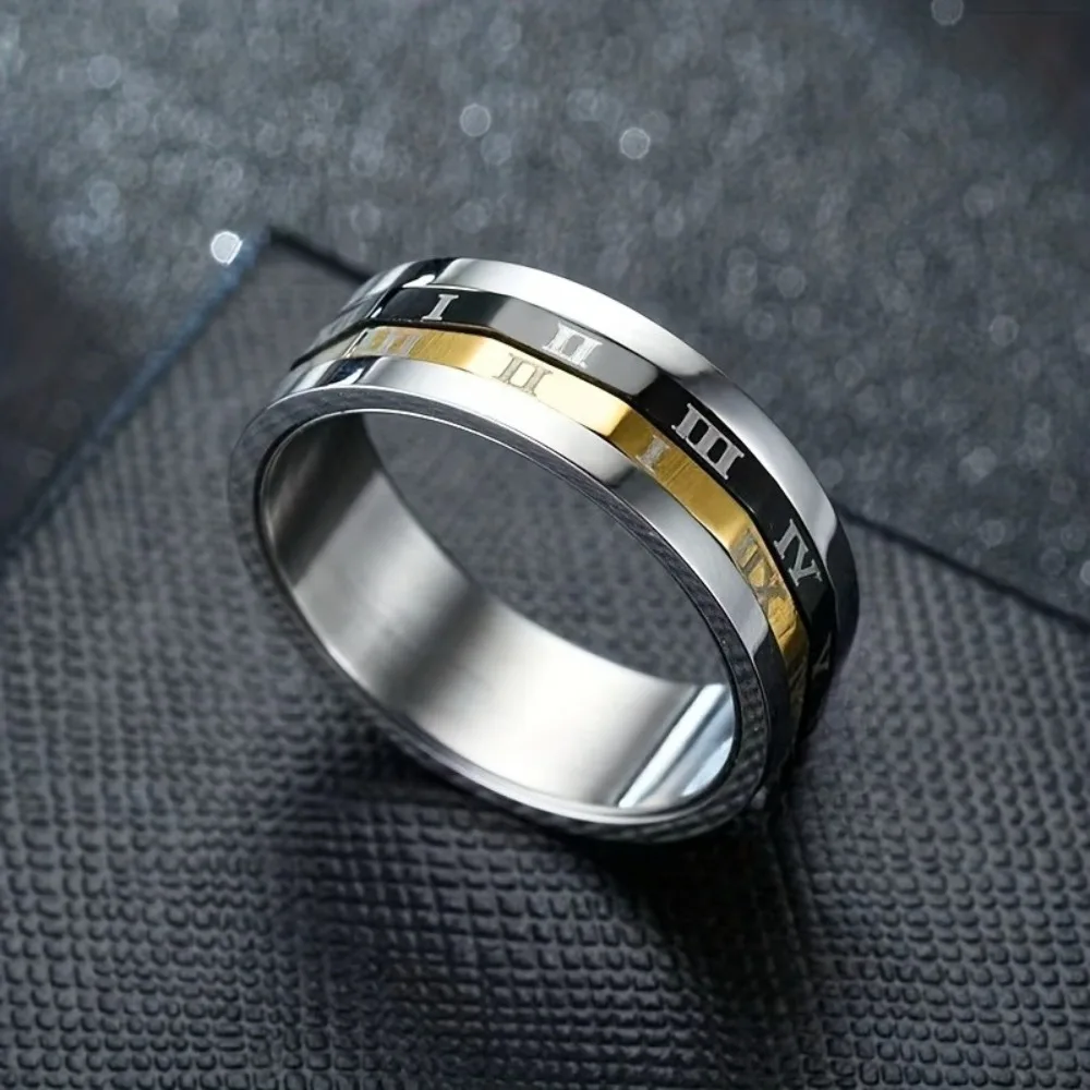 Bague à chiffres romains rotatifs — 8 mm
