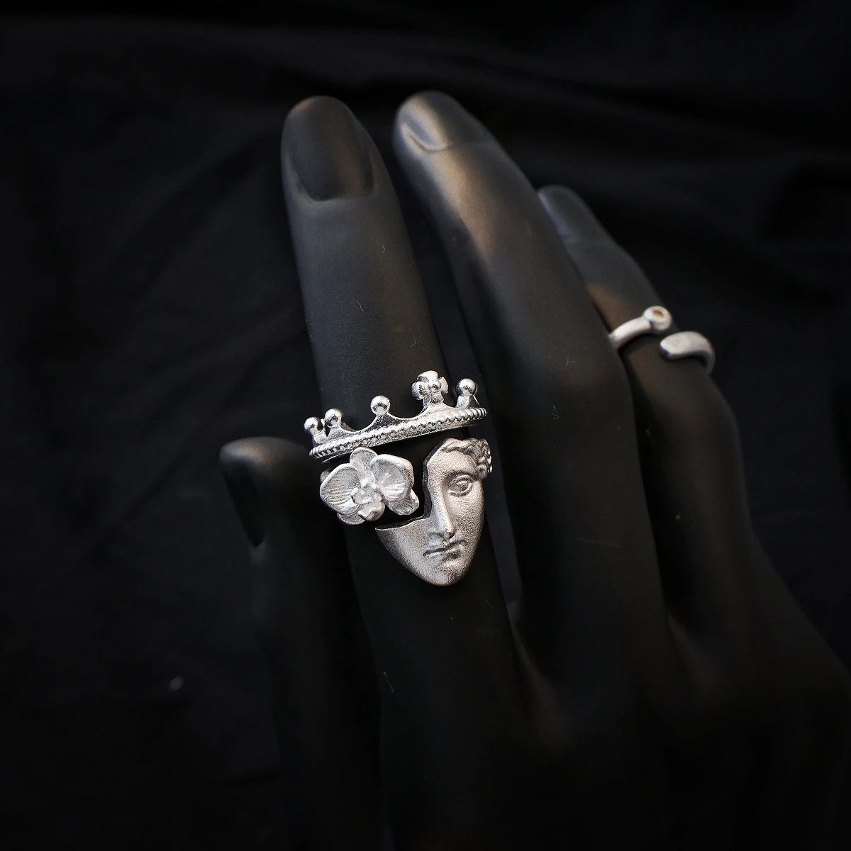 Bagues Vénus, fleur et couronne — ajustables