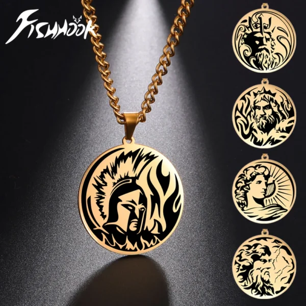 Collier dieux grecs — médaillon de 25 mm