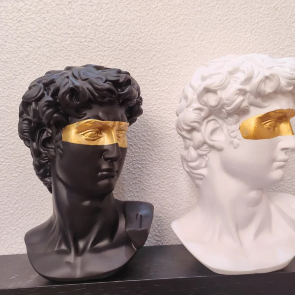 Buste de David au bandeau doré — 15 cm
